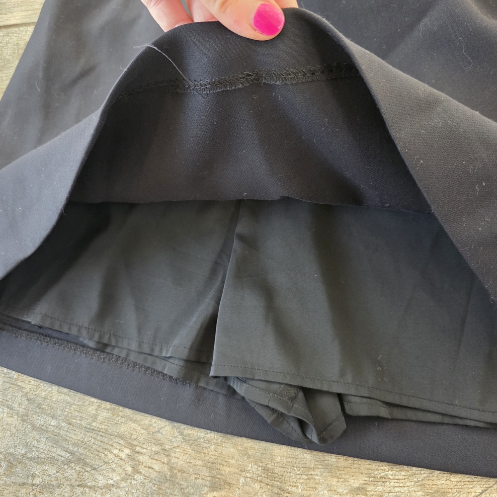 Abercrombie & Fitch A&F Black Mini Skirt Skort Shorts Sz Large L - Picture 3 of 4